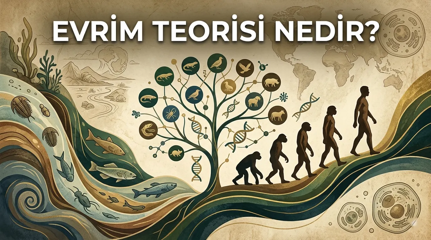 Evrim Teorisi Nedir? Türlerin Kökeni, Mekanizmaları ve Bilimsel Kanıtları kapak görseli